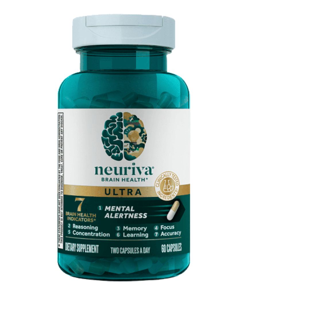 Neuriva Ultra Brain Health Capsules – 60 Count – Clinically Tested Cognitive Support for Memory, Focus & Mental Alertness