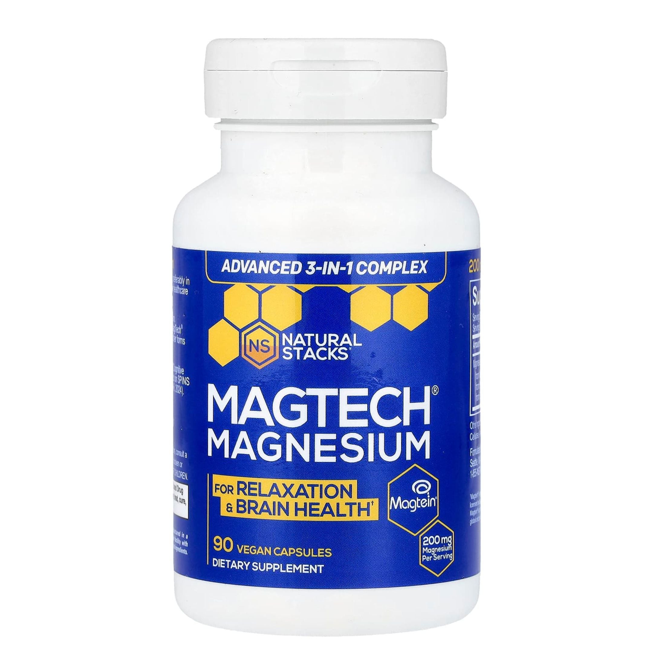 Natural Stacks, MagTech®, Magnesium, 90 Vegan Capsules (66.6 mg per Capsule)