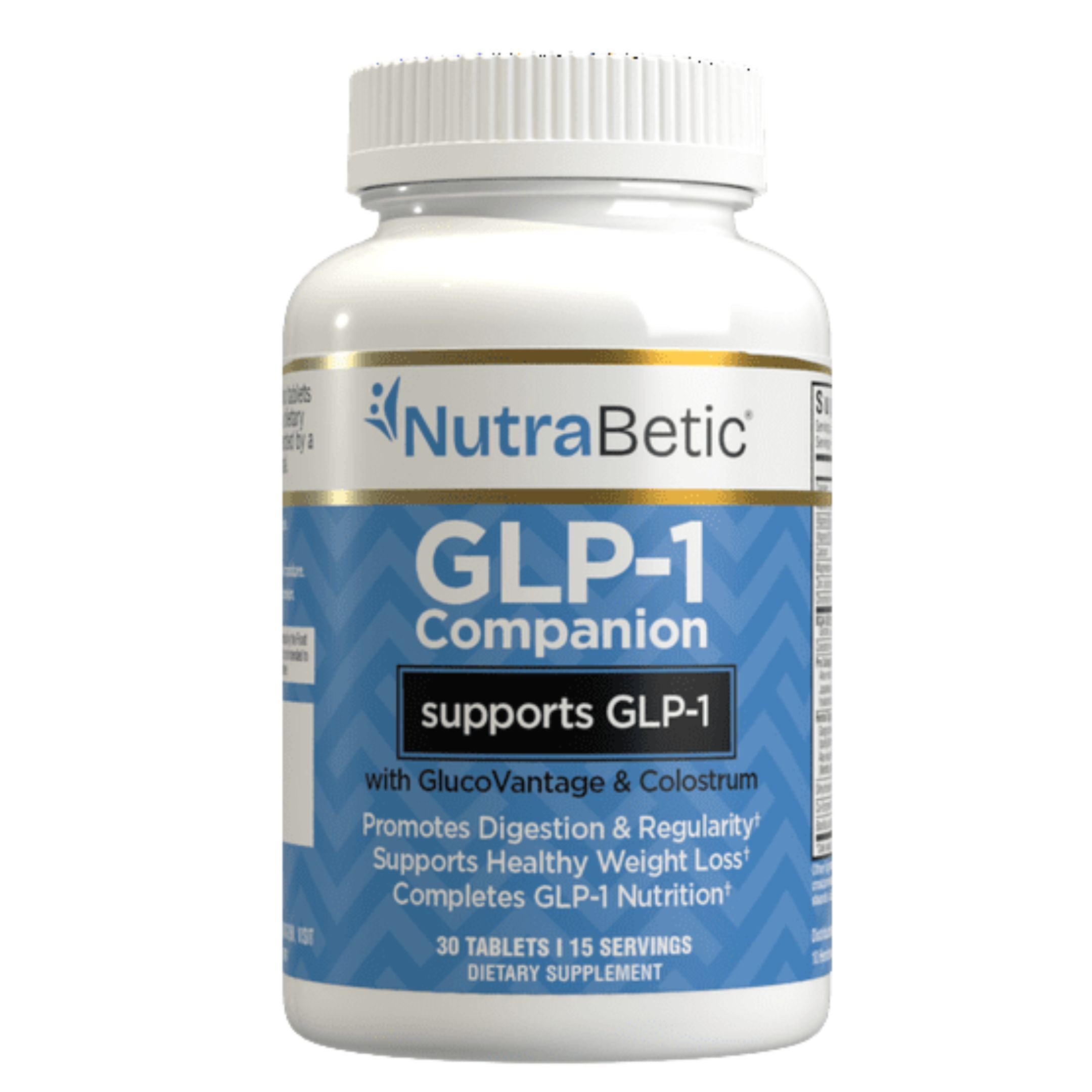 NutraBetic GLP-1 Companion, Supports GLP-1, Promotes Diagestion and Regularity, Supports Healthy Weight Loss, Completes GLP-1 Nutrition, Diabetic Support, 15 Servings, 30 Tablets