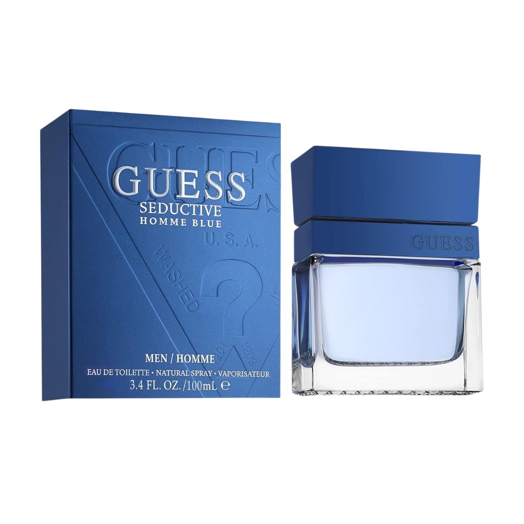 GUESS Fragrance Seductive Homme Blue Eau De Toilette Spray for Men, 3.4 fl oz