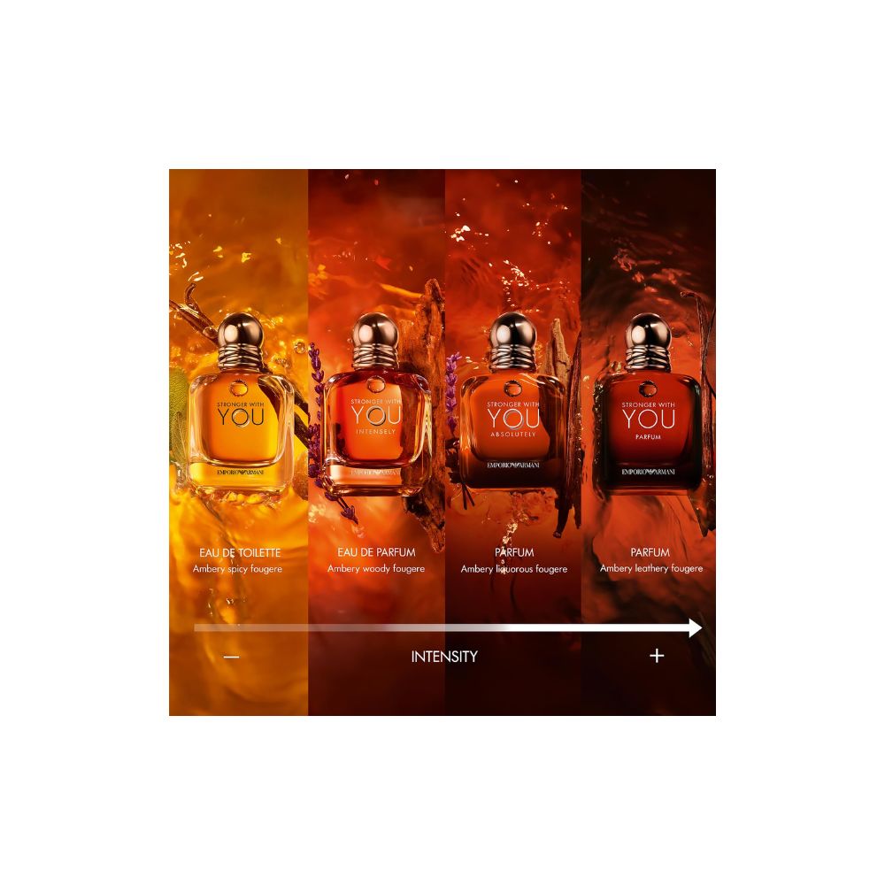 Armani Beauty - Stronger With You Intensely - Cologne for Men - Fougère Ambery Woody Men’s Fragrance - Pink Pepper, Lavender, Vanilla Notes