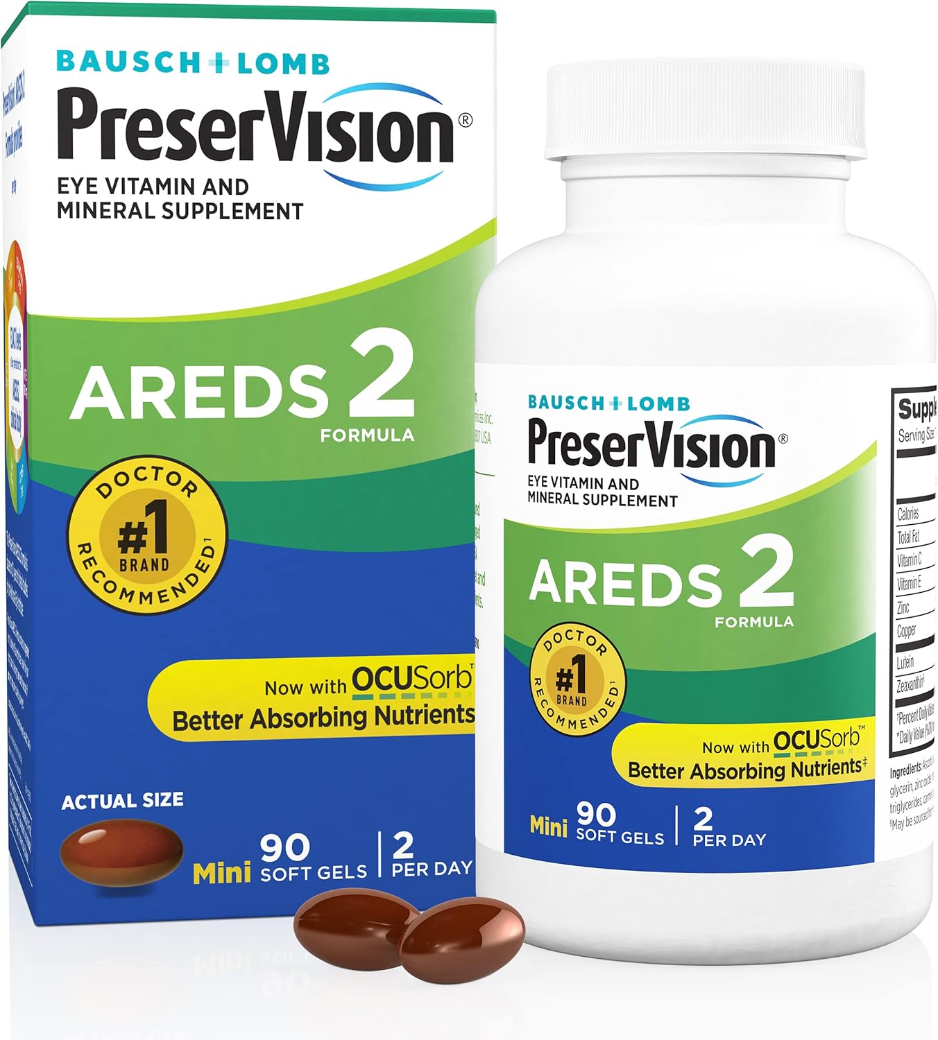 PreserVision AREDS 2 Formula – Eye Vitamins 210 Capsules | Bausch + Lomb